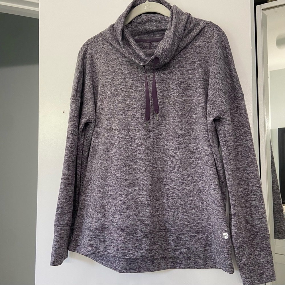 APANA Yoga Purple Cowl Neck Sweatshirt Small